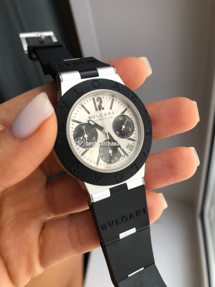 IMG_9081 Bulgari Diagono Mens watch Unisex Automatic Aluminum AC 38 TA Replica 4