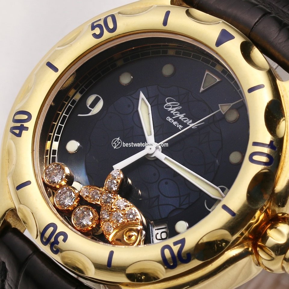 IMG_9081 Chopard Happy Sport Womens watch Quartz Yellow gold 28 3528 Replica 4