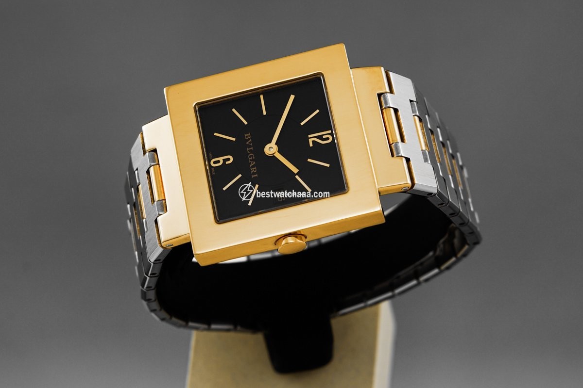 IMG_9081 Bulgari Quadrato Mens watch Unisex Quartz Yellow gold SQ 29 G Replica 4