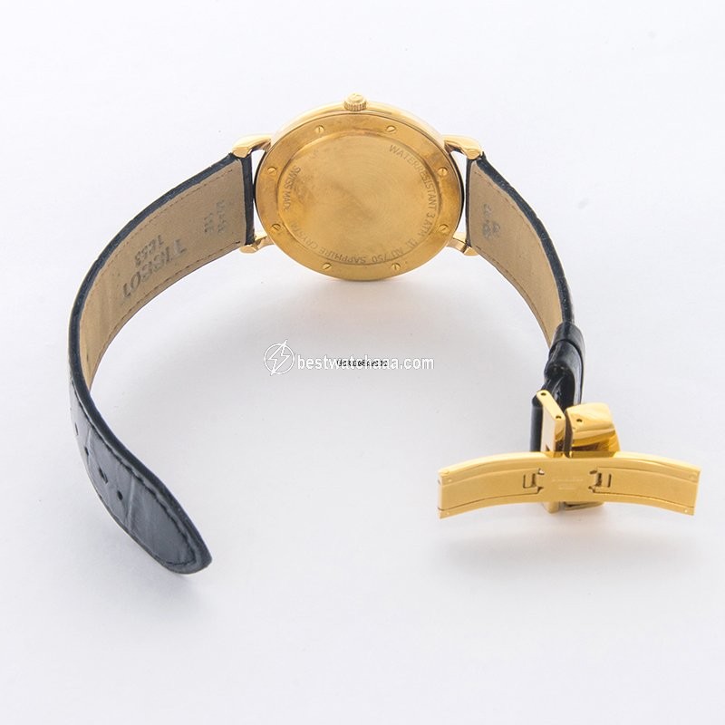 IMG_9081 Tissot Carson Mens watch Unisex Quartz Yellow gold T907.410.16.031.00 Replica 4