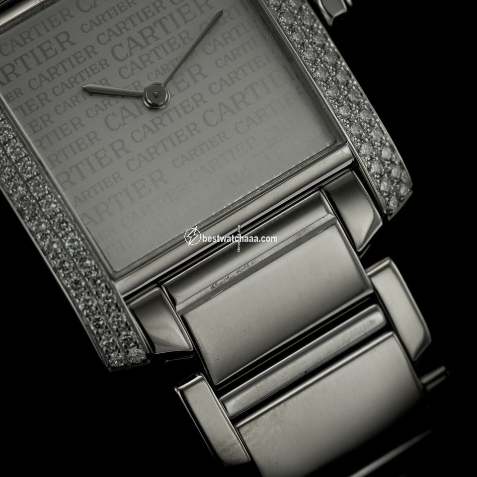 IMG_9081 Cartier Tank Francaise Mens watch Unisex Quartz White gold WE101853 Replica 4
