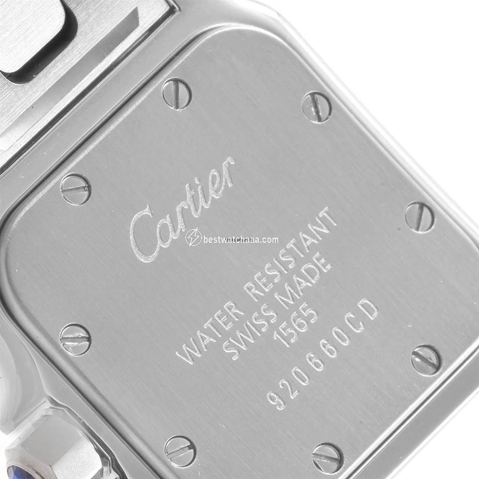 IMG_9081 Cartier Santos Galbee Womens watch Quartz Steel W20056D6 Replica 4
