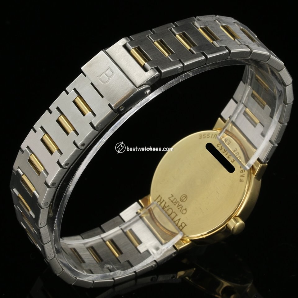IMG_9081 Bulgari Bulgari Womens watch Quartz Gold Steel BB 30 GSD Replica 5