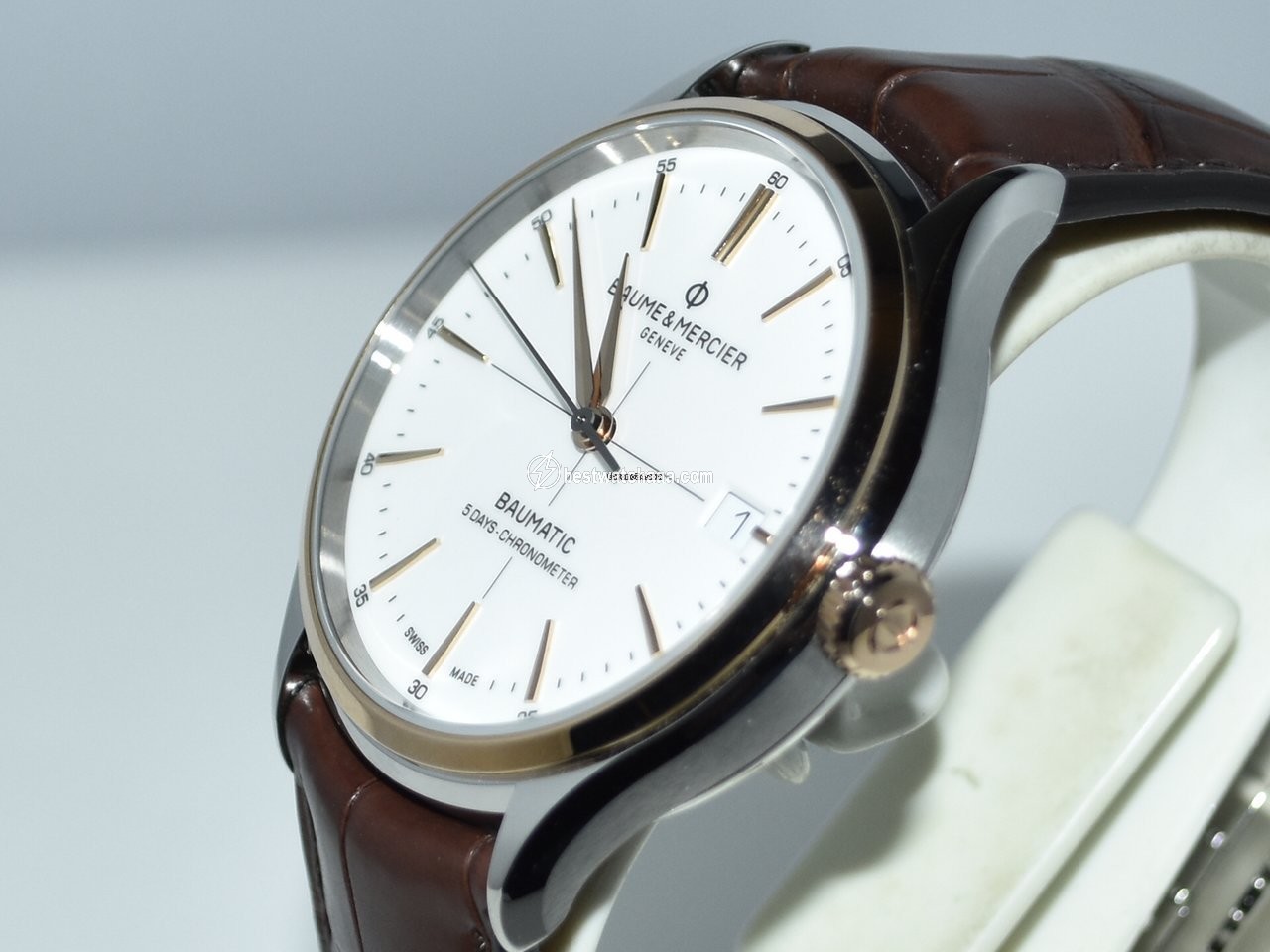 IMG_9081 Baume & Mercier Clifton Mens watch Unisex Automatic Gold Steel MOA10519 Replica 5