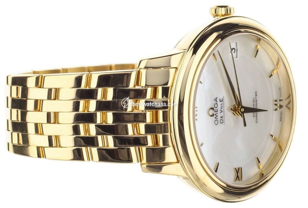 IMG_9081 Omega De Ville Prestige Womens watch Automatic Yellow gold 424.50.33.20.05.001 Replica 5