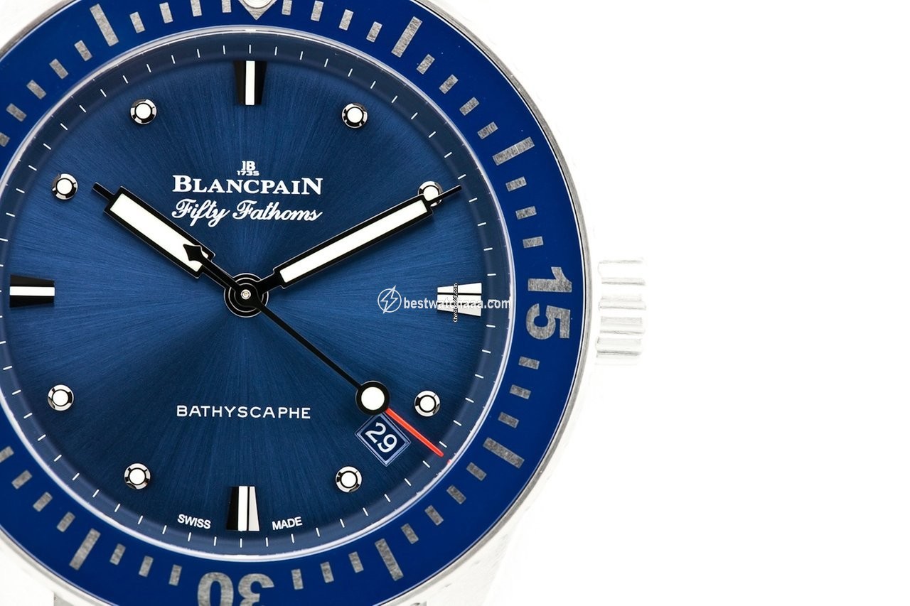 IMG_9081 Blancpain Fifty Fathoms Bathyscaphe Mens watch Unisex Automatic Steel 5100-1140-O52A Replica 5