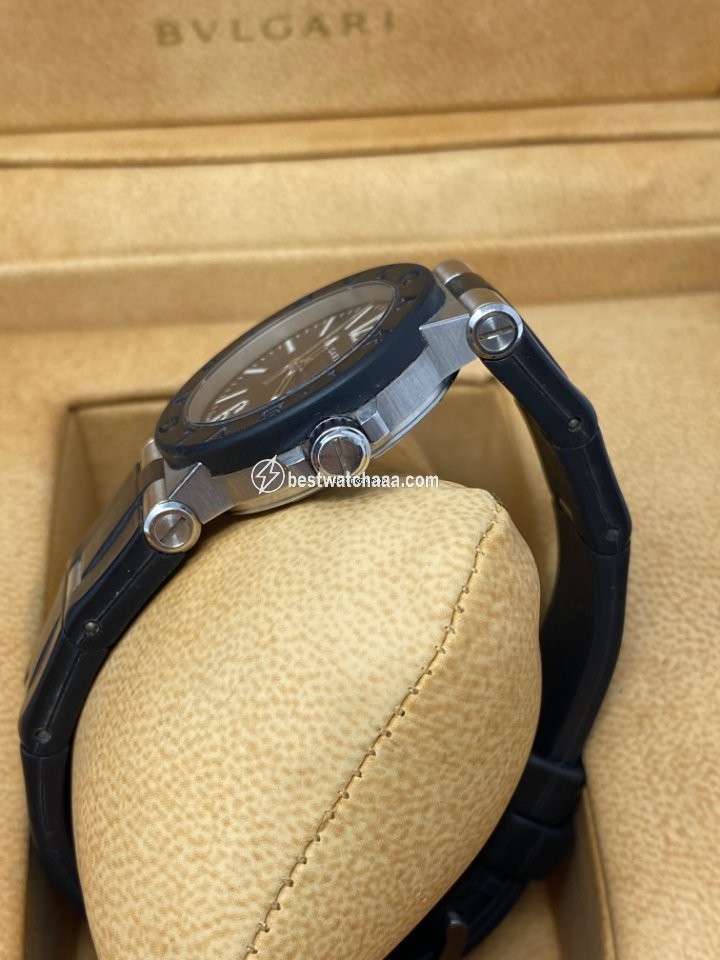 IMG_9081 Bulgari Diagono Womens watch Quartz Aluminum DG29SV Replica 5