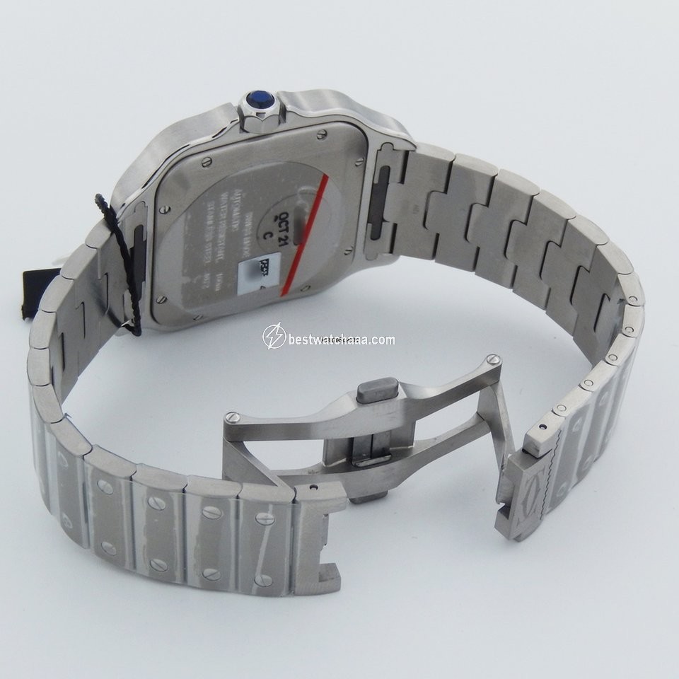 IMG_9081 Cartier Santos Mens watch Unisex Automatic Steel WSSA0009 Replica 5