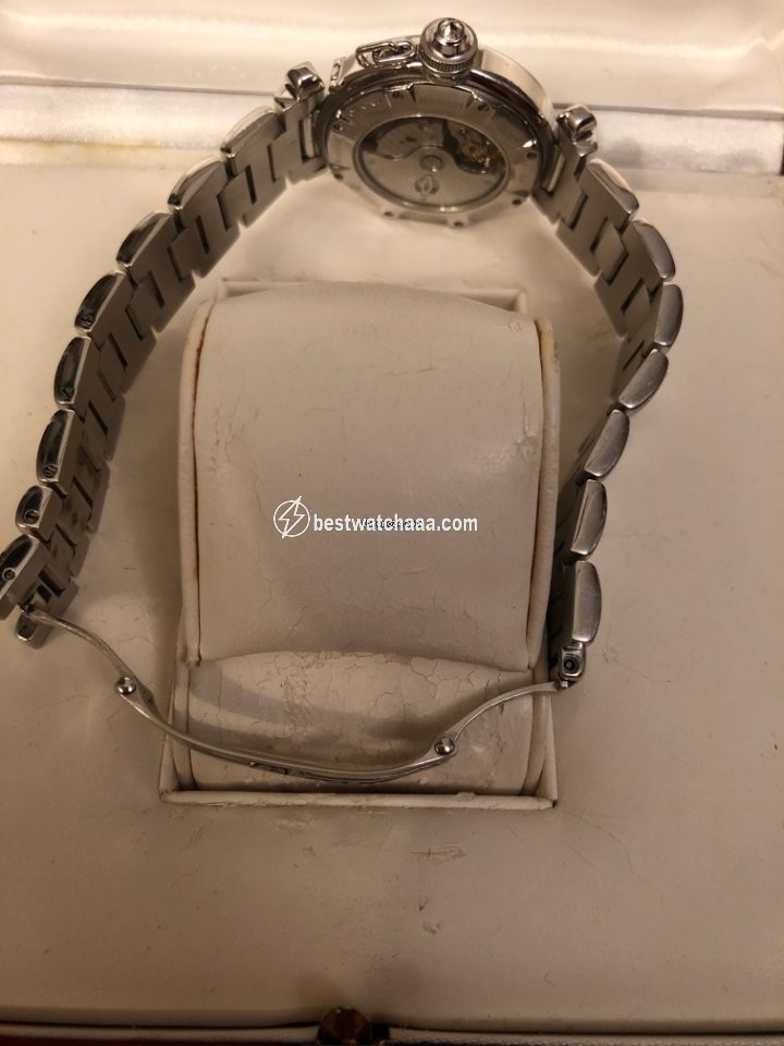 IMG_9081 Cartier Pasha Womens watch Automatic White gold 2528 Replica 5