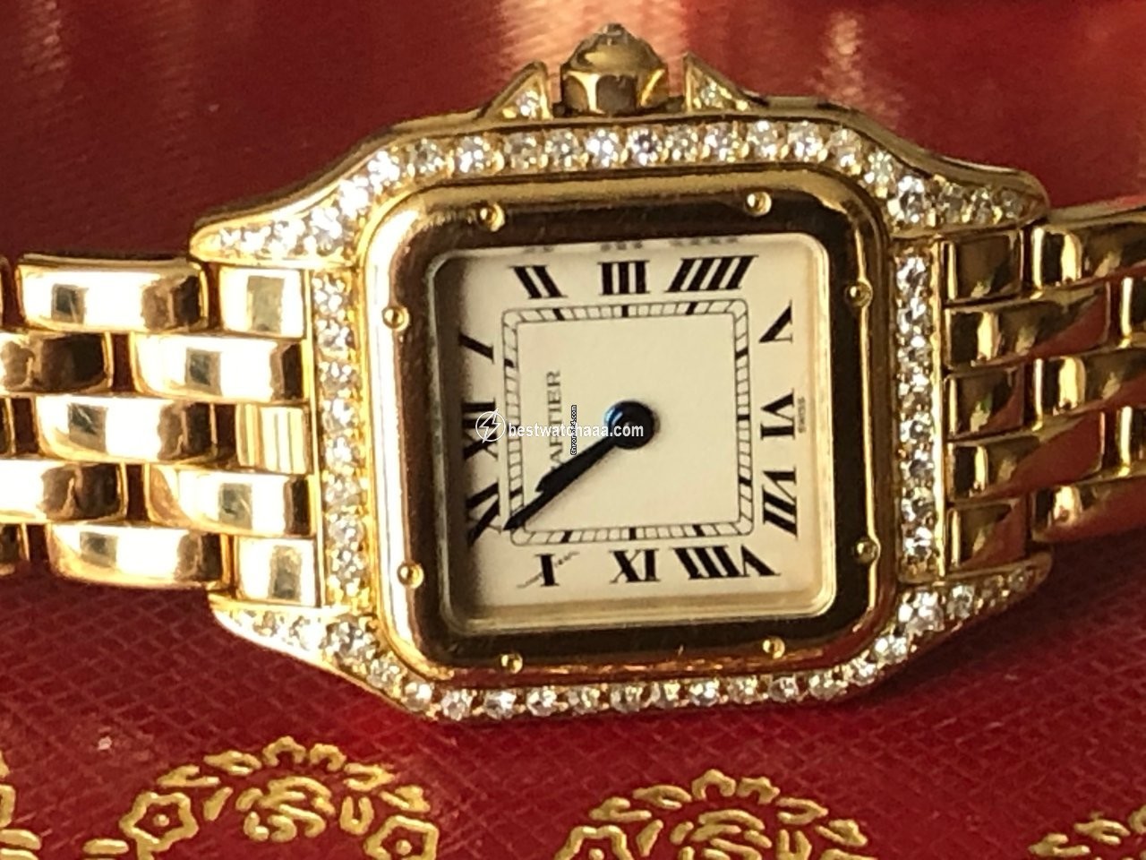 IMG_9081 Cartier Panthere Womens watch Quartz Yellow gold 866919 Replica 5