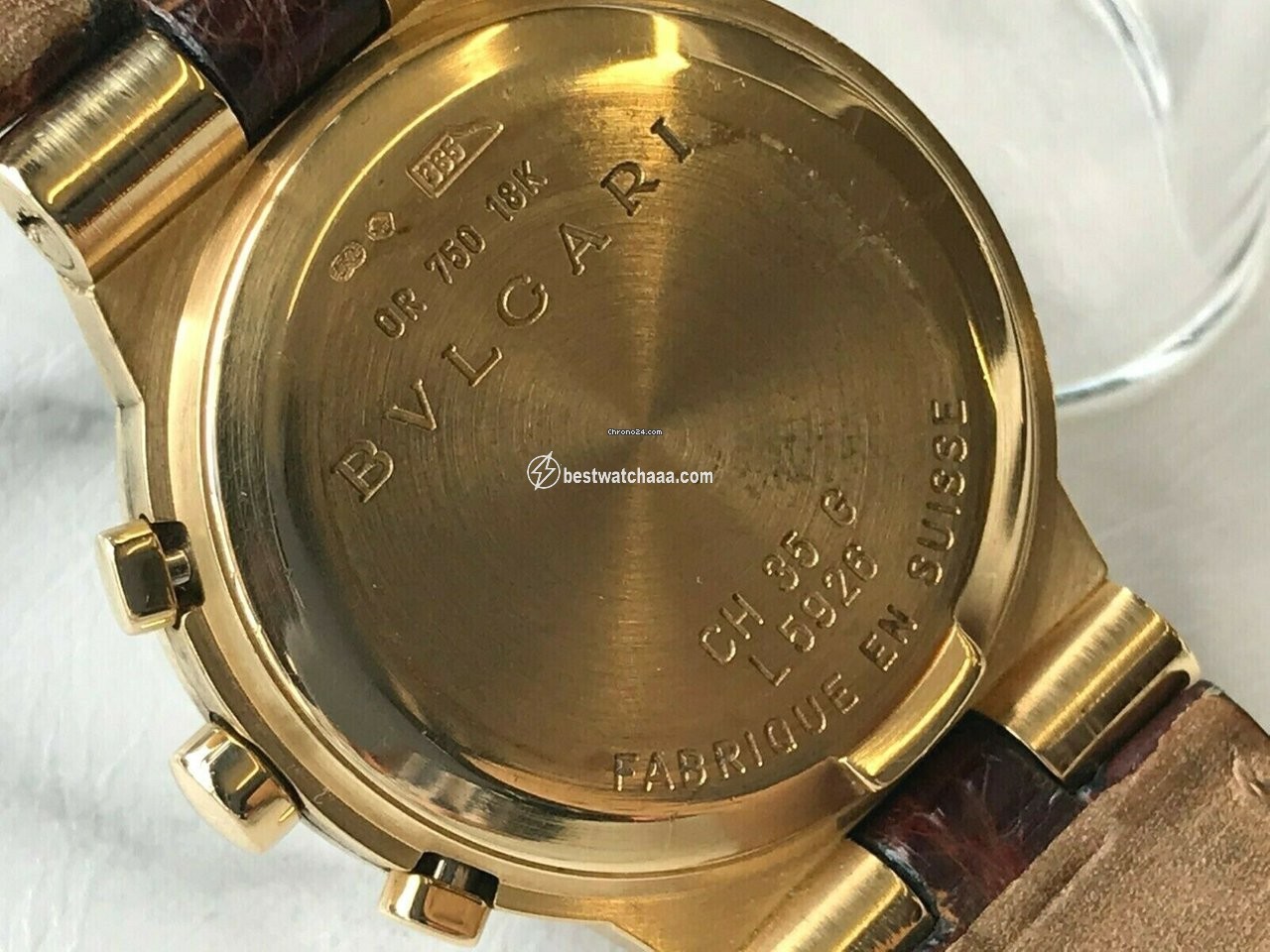IMG_9081 Bulgari Diagono Mens watch Unisex Automatic Yellow gold DG 35 G Replica 5