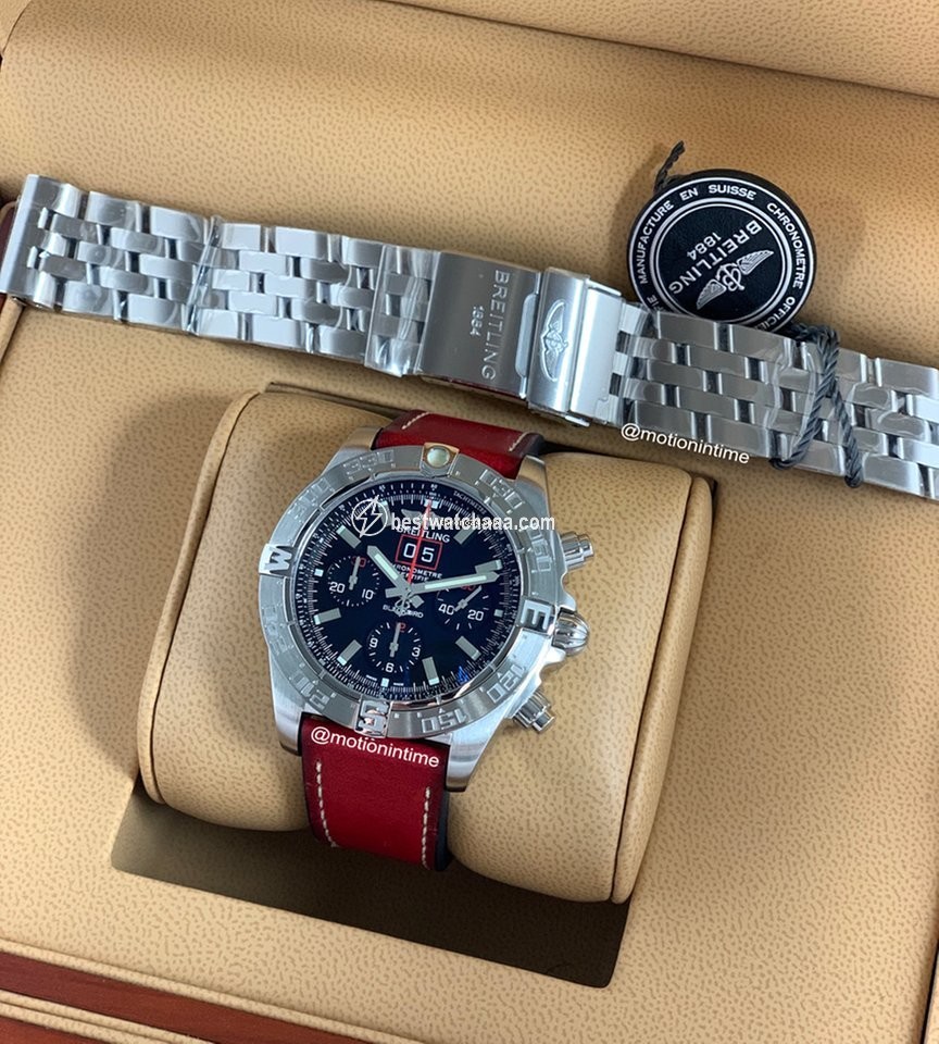 IMG_9081 Breitling Blackbird Mens watch Unisex Automatic Steel A4436010 BB71-379A Replica 5