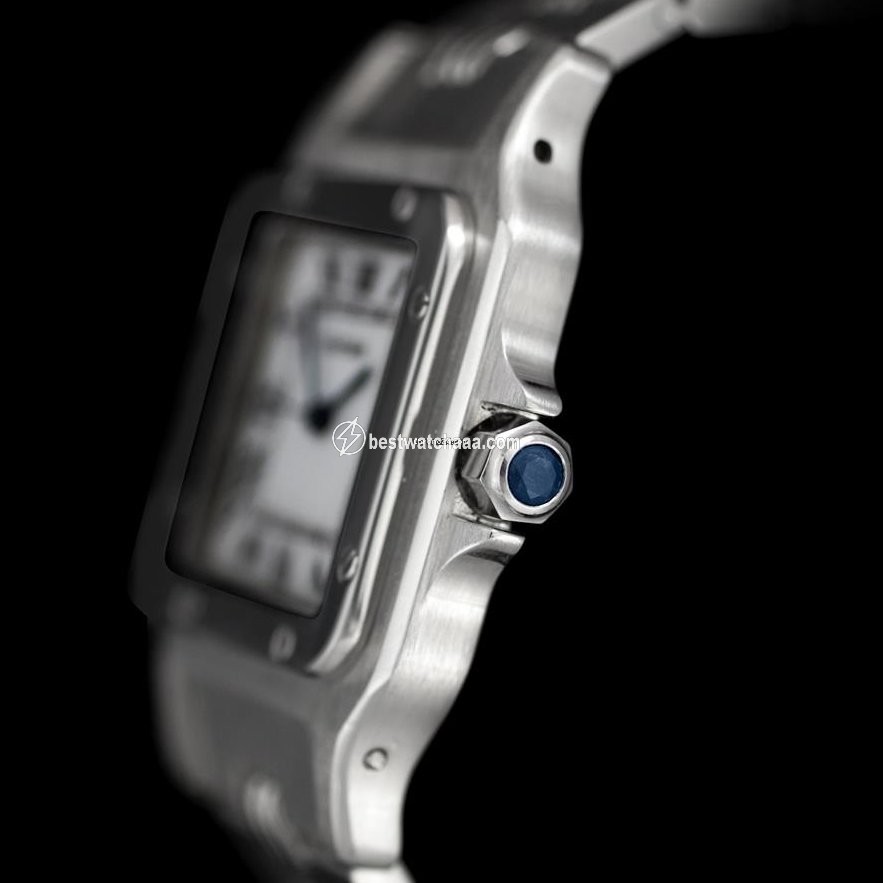 IMG_9081 Cartier Santos Mens watch Unisex Automatic Steel 7880 Replica 5