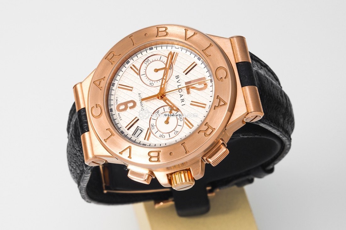 IMG_9081 Bulgari Diagono Mens watch Unisex Automatic Rose gold DGP40C6GLDCH Replica 5