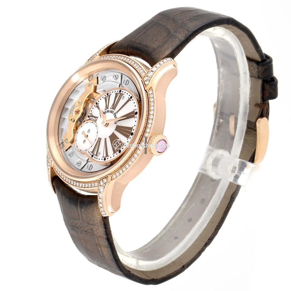 IMG_9081 Audemars Piguet Millenary Womens watch Manual winding Rose gold 77247OR.ZZ.1272OR.01 Replica 5