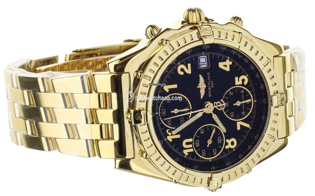 IMG_9081 Breitling Chronomat Mens watch Unisex Automatic Yellow gold K13050 Replica 5