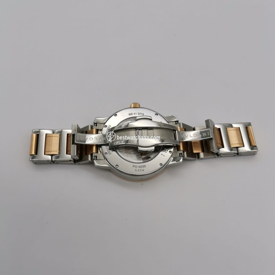 IMG_9081 Bulgari Bulgari Mens watch Unisex Automatic Gold Steel BB41SPG Replica 5