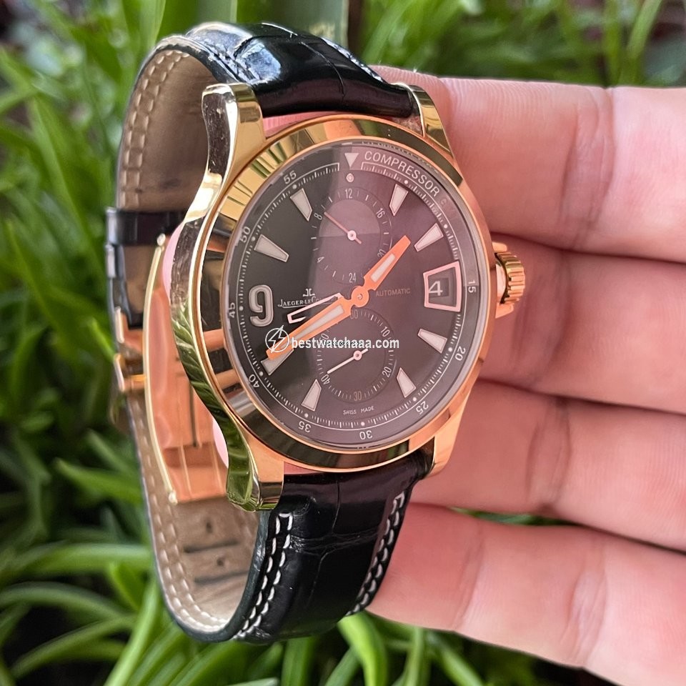 IMG_9081 Jaeger-LeCoultre Master Compressor GMT Mens watch Unisex Automatic Rose gold Q1732441 Replica 5