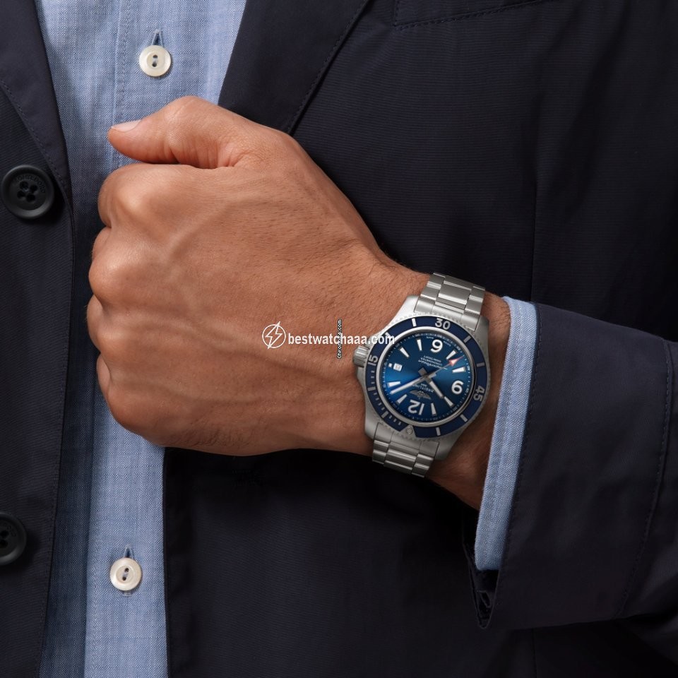 IMG_9081 Breitling Superocean 44 Mens watch Unisex Automatic Steel A17367D81C1A1 Replica 5