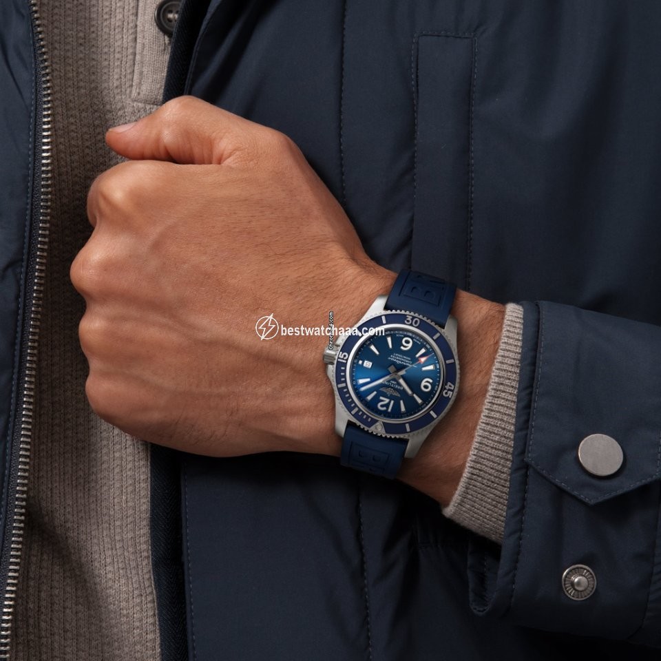 IMG_9081 Breitling Superocean 44 Mens watch Unisex Automatic Steel A17367D81C1S2 Replica 5