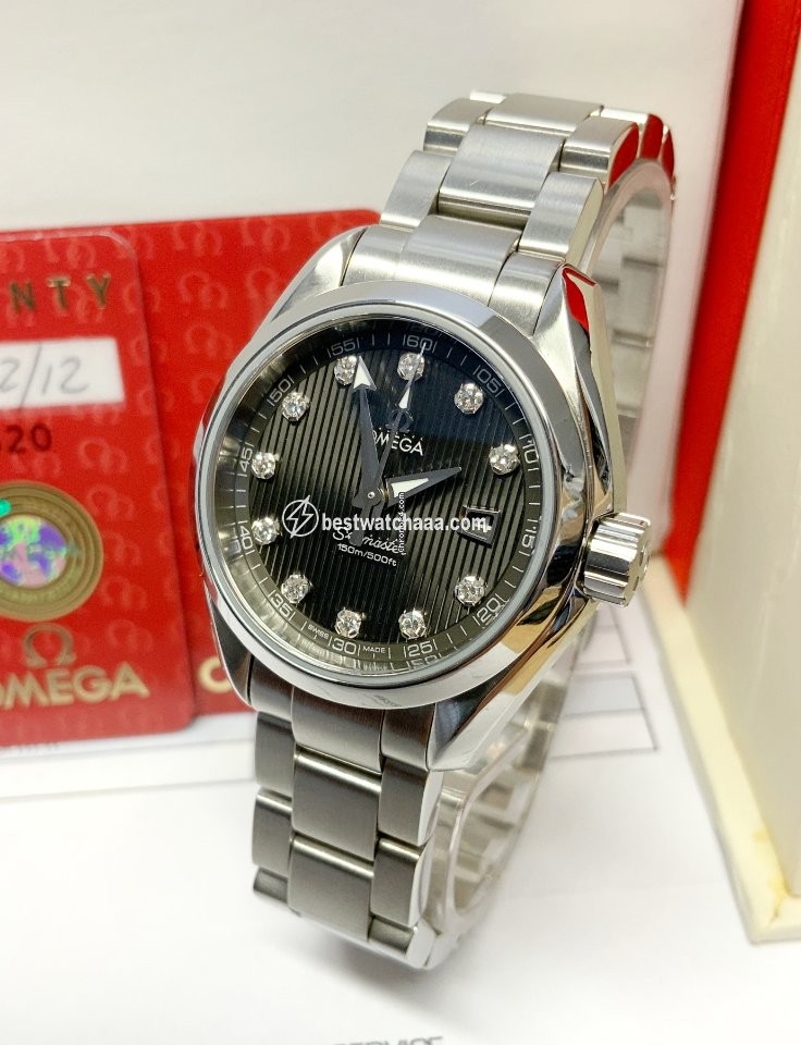 IMG_9081 Omega Seamaster Aqua Terra Womens watch Quartz Steel 231.10.30.61.56.001 Replica 5