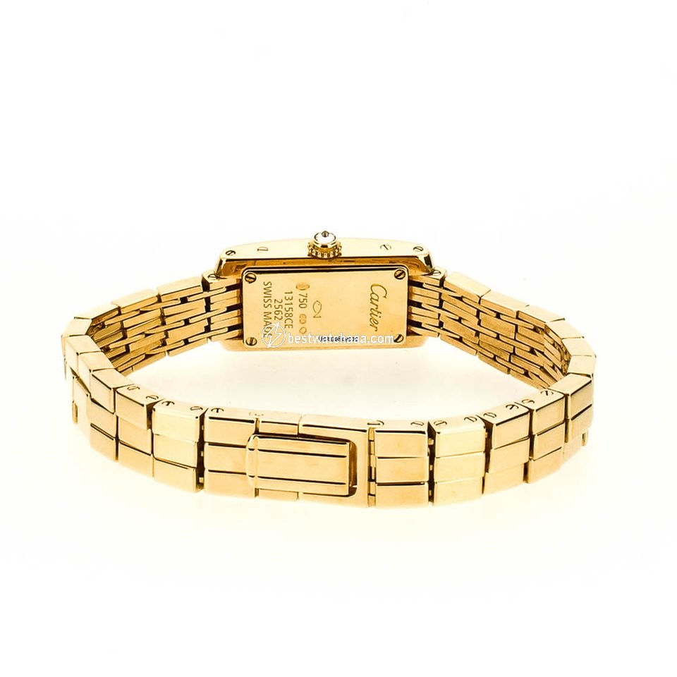IMG_9081 Cartier Lanieres Womens watch Quartz Yellow gold 2562 Replica 5