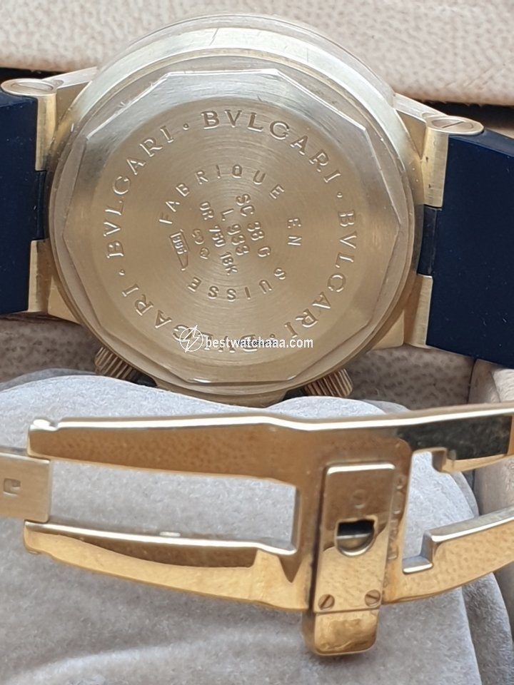 IMG_9081 Bulgari Diagono Mens watch Unisex Automatic Yellow gold SC 38 G Replica 5