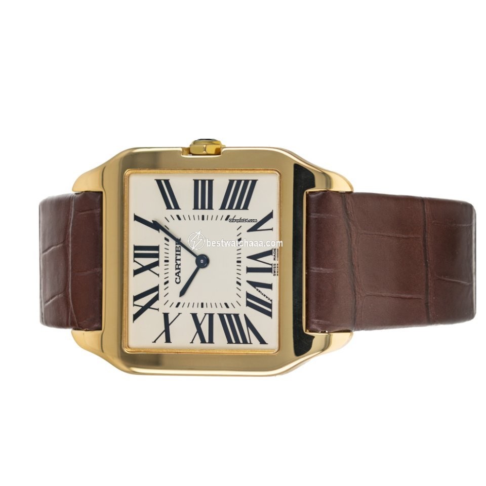 IMG_9081 Cartier Santos Dumont Mens watch Unisex Manual winding Yellow gold 2649 Replica 5