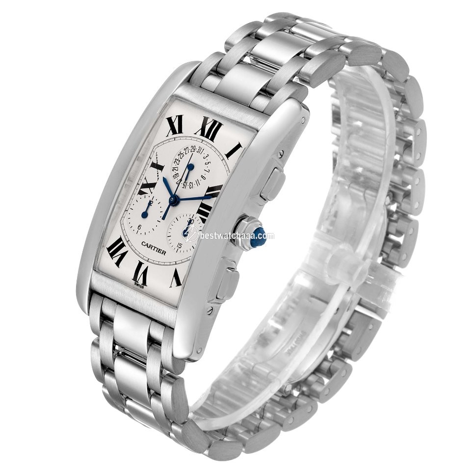 IMG_9081 Cartier Tank Americaine Mens watch Unisex Quartz W26033L1 Replica 5