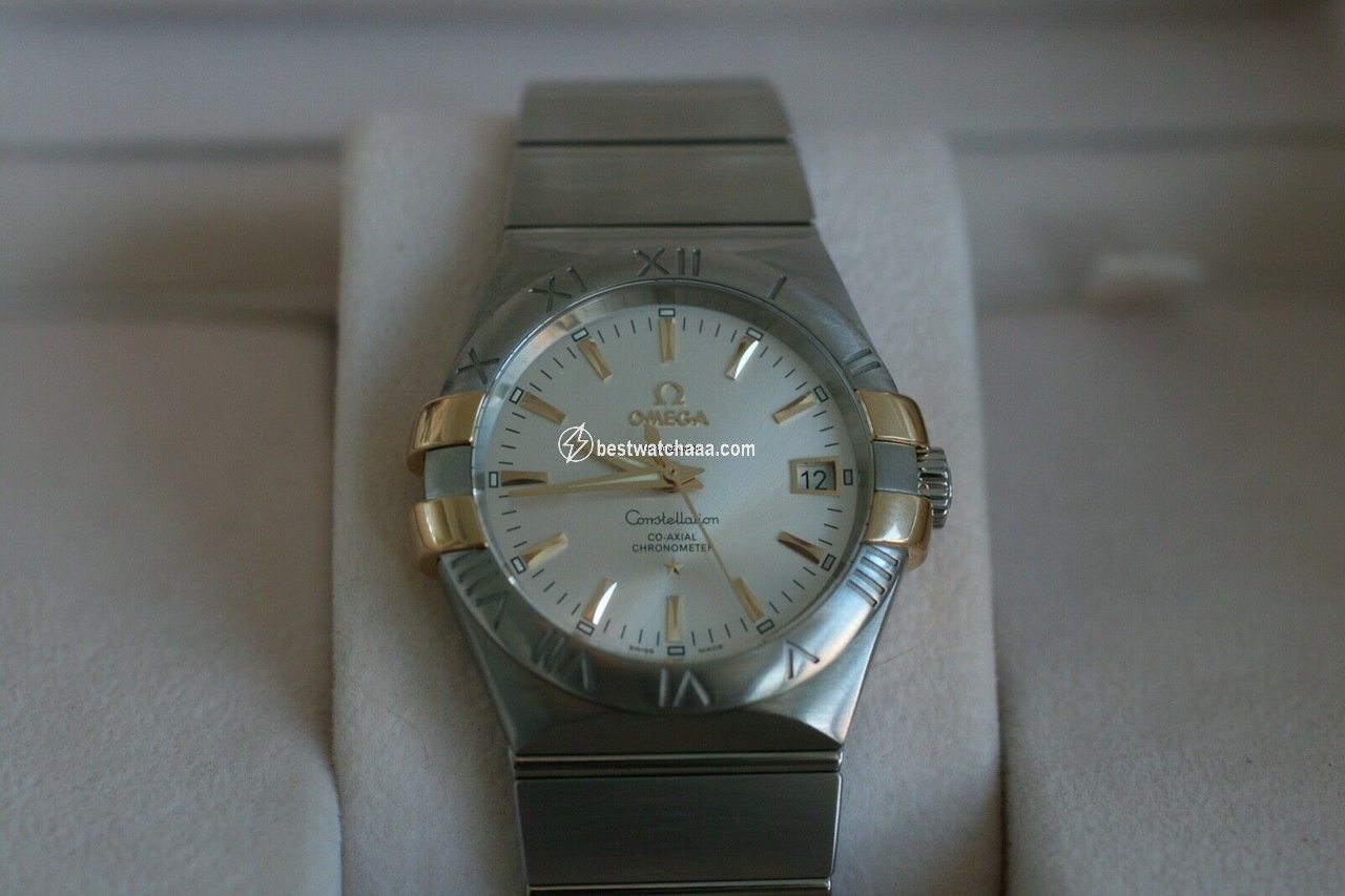 IMG_9081 Omega Constellation Ladies Mens watch Unisex Automatic Gold Steel 123.20.35.20.02.004 Replica 5