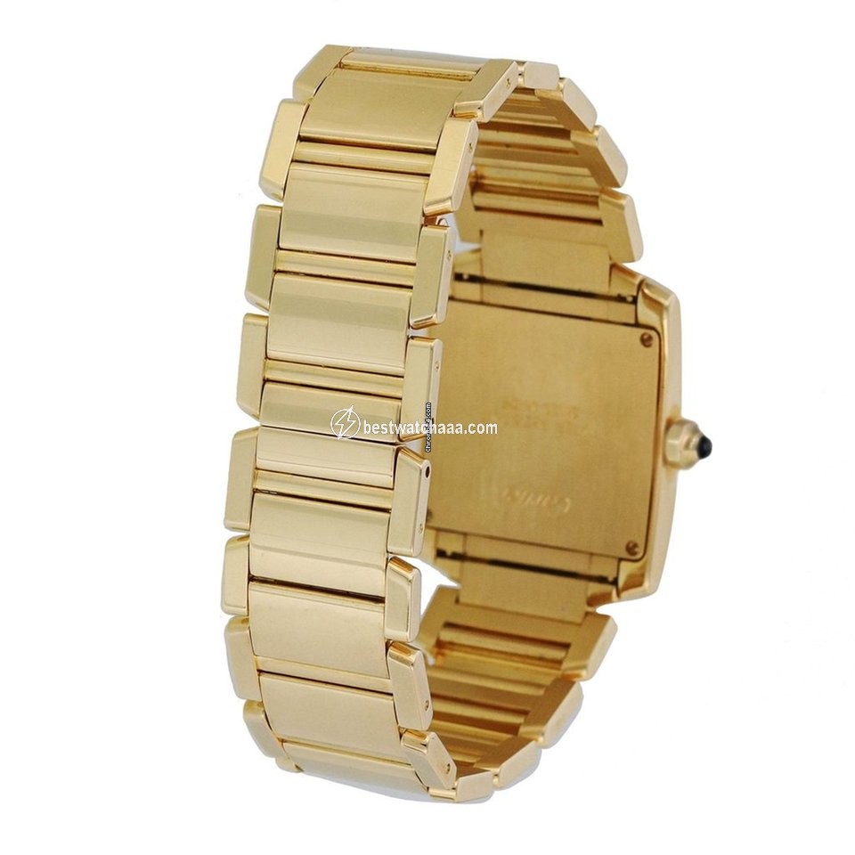IMG_9081 Cartier Tank Francaise Womens watch Quartz Yellow gold 1820 Replica 5