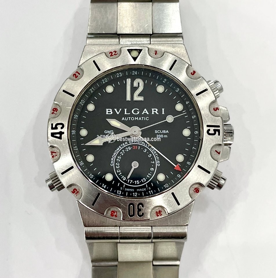 IMG_9081 Bulgari Diagono Mens watch Unisex Automatic Steel SD38SGMT Replica 5
