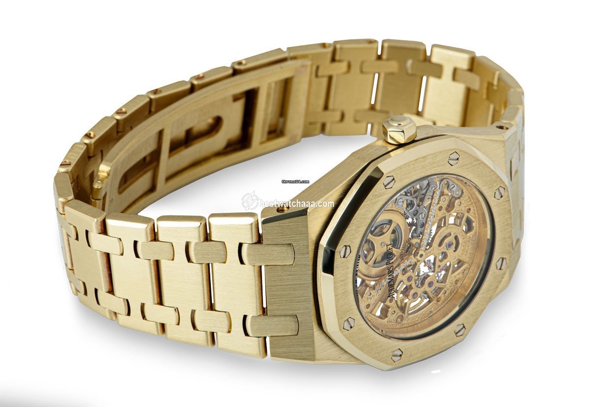 IMG_9081 Audemars Piguet Royal Oak Mens watch Unisex Manual winding Yellow gold 14789BA Replica 5