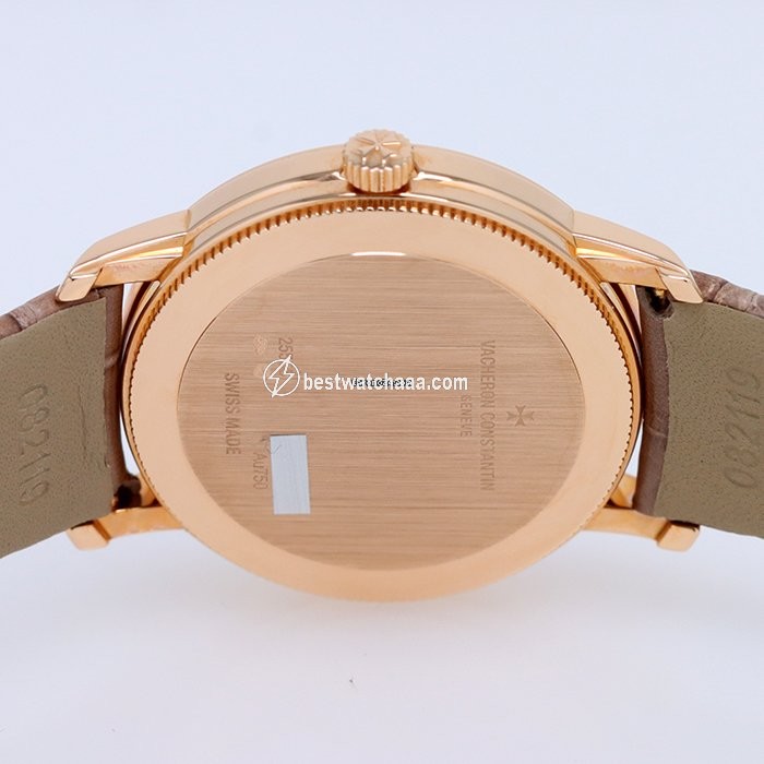 IMG_9081 Vacheron Constantin Patrimony Quartz Rose gold 25558 000R-9759 Replica 5