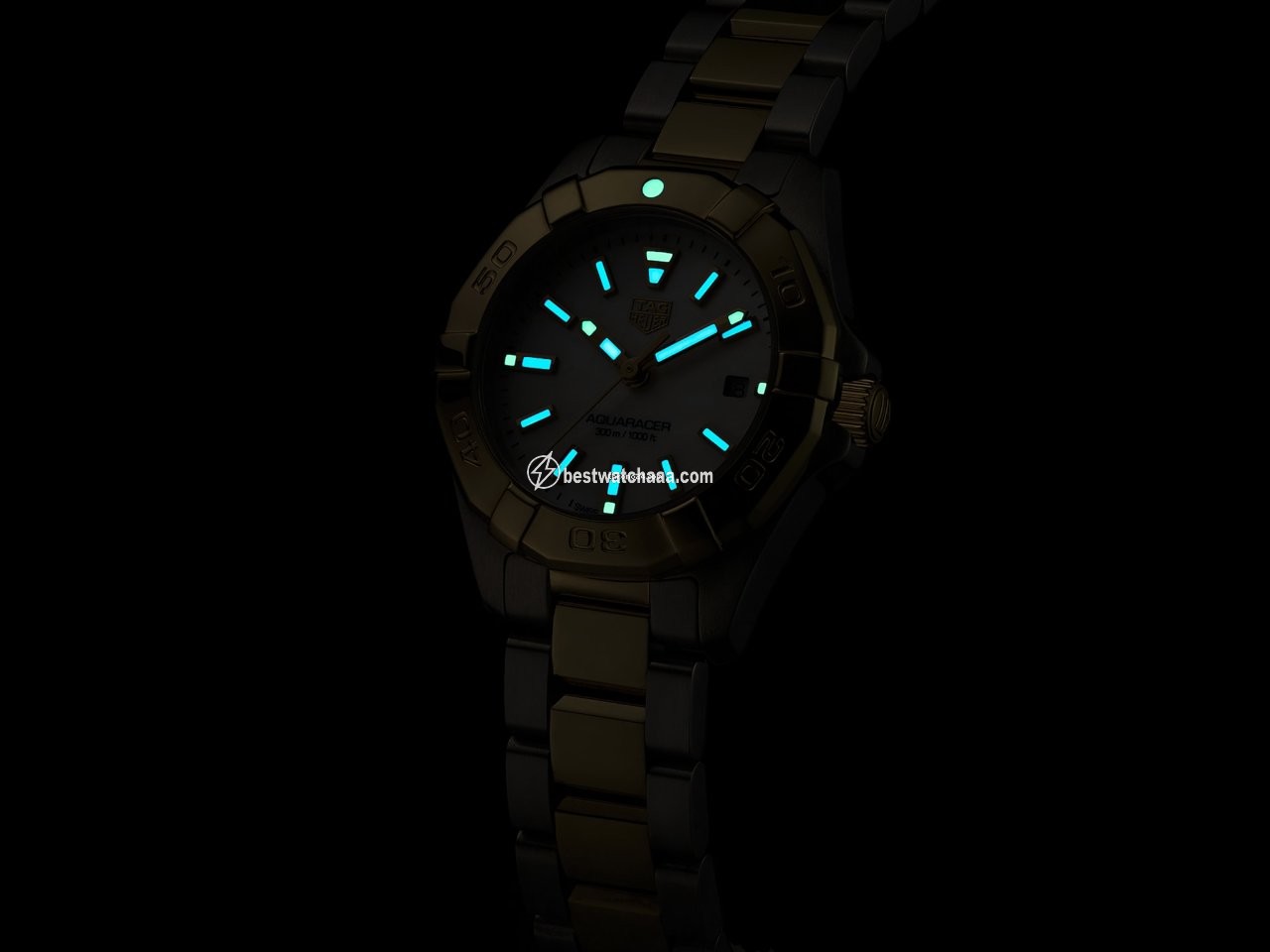 IMG_9081 TAG Heuer Aquaracer Lady Womens watch Quartz Gold Steel WBD1420.BB0321 Replica 5