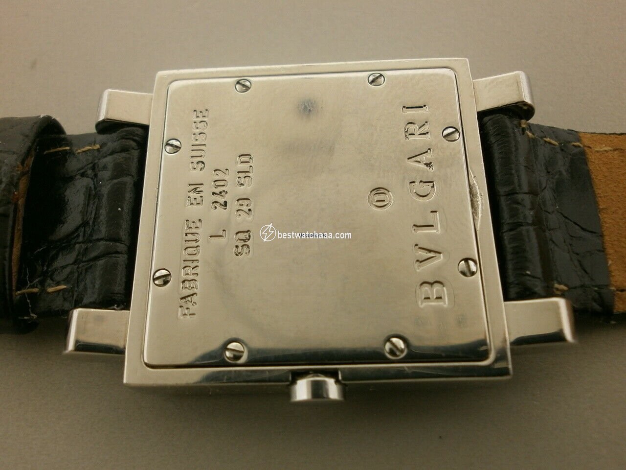 IMG_9081 Bulgari Quadrato Quartz Steel SQ 29 SLD Replica 5