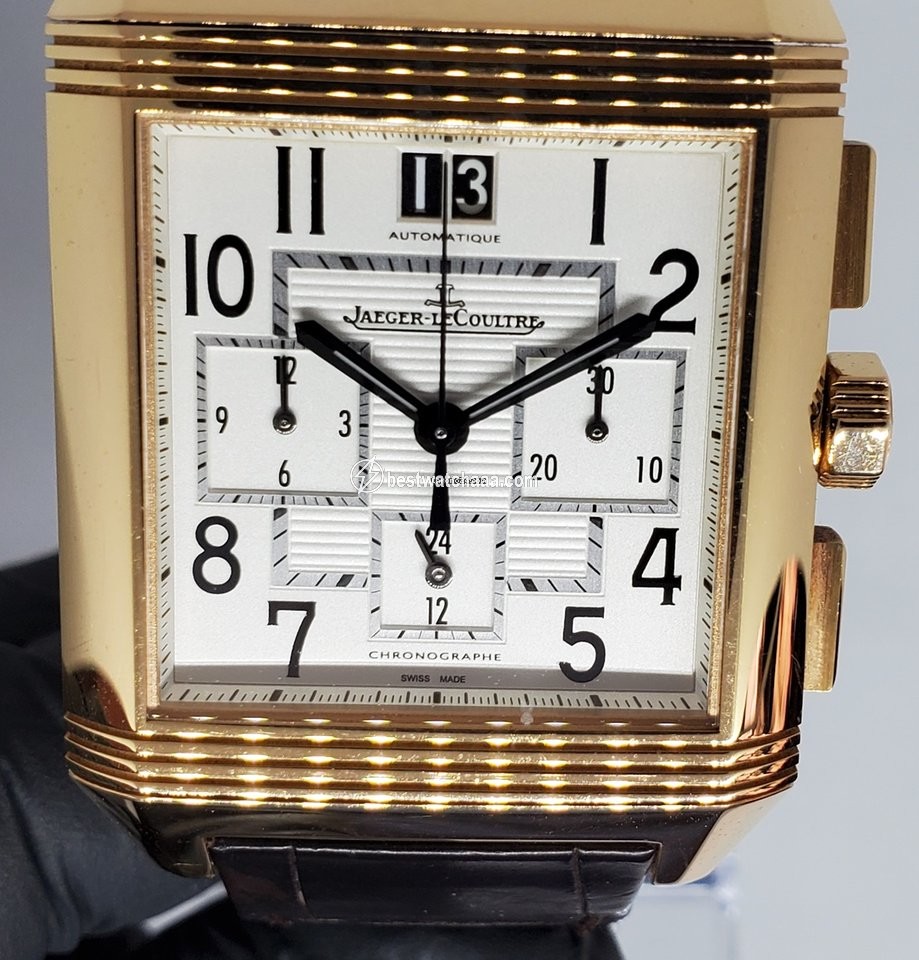 IMG_9081 Jaeger-LeCoultre Reverso Squadra Chronograph GMT Mens watch Unisex Automatic Yellow gold 230.2.45 Replica 5