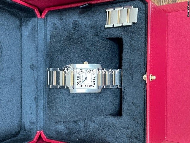 IMG_9081 Cartier Tank Francaise Mens watch Unisex Quartz Gold Steel W51012Q4 Replica 5