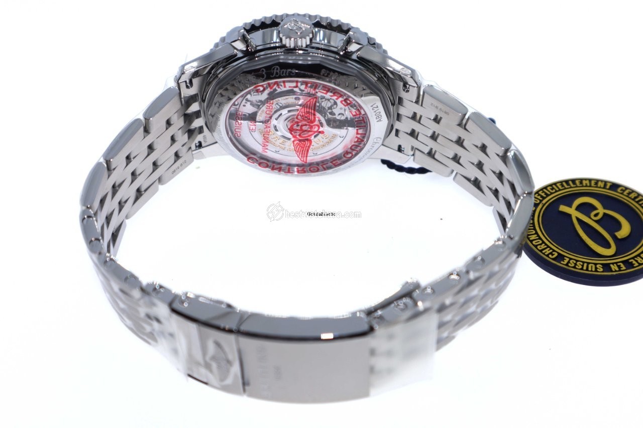 IMG_9081 Breitling Navitimer 1 B01 Chronograph 43 Mens watch Unisex Automatic Steel AB0121211G1A1 Replica 5
