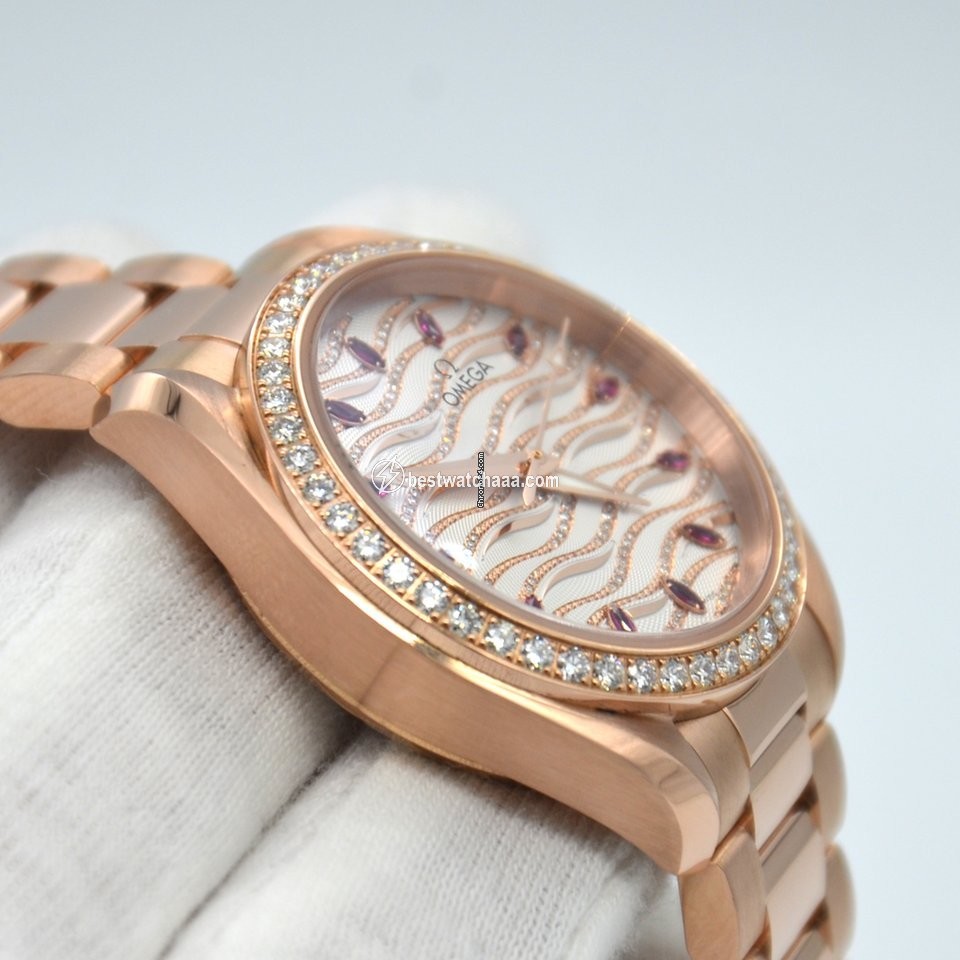 IMG_9081 Omega Seamaster Aqua Terra Womens watch Automatic Rose gold 220.55.34.20.99.004 Replica 5