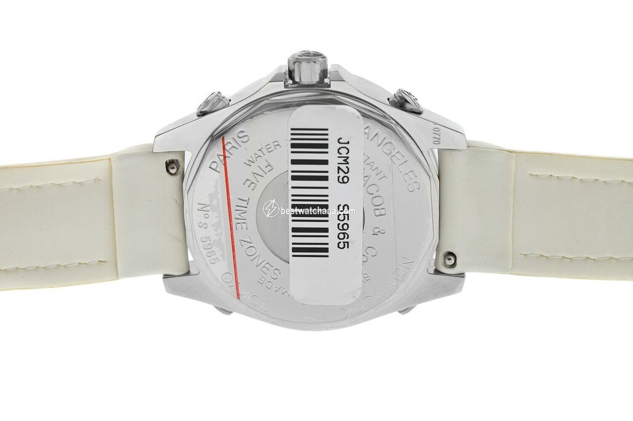 IMG_9081 Jacob & Co. Five Time Zone Quartz Steel JCM-29 Replica 5