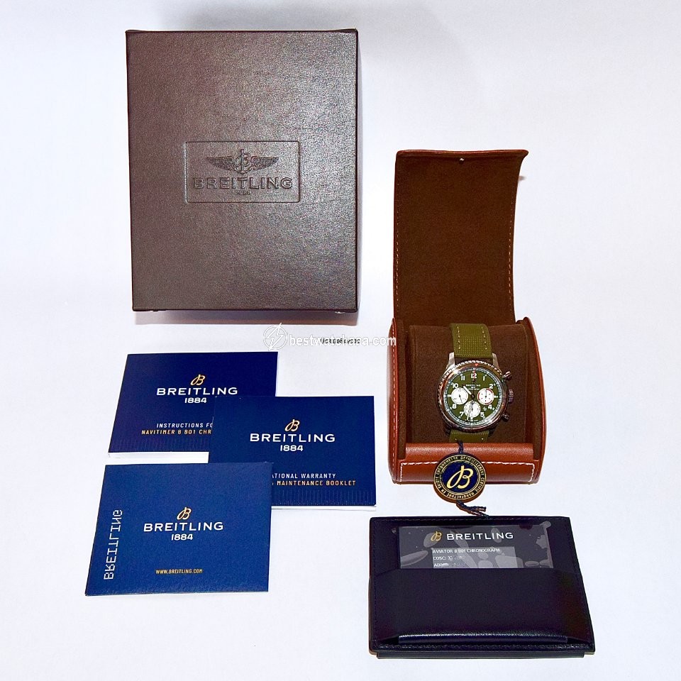 IMG_9081 Breitling Aviator 8 Mens watch Unisex Automatic Steel AB01192A1L1X2 Replica 5