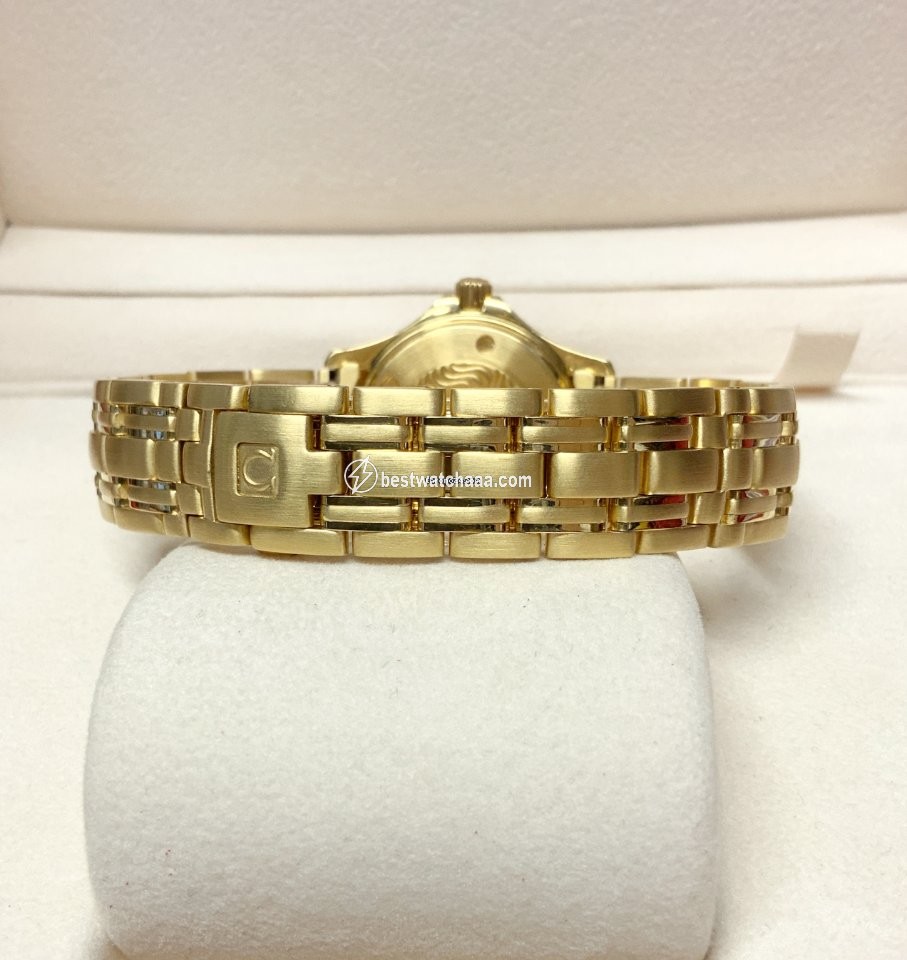IMG_9081 Omega Seamaster Womens watch Quartz Yellow gold 2182.20.00 Replica 5