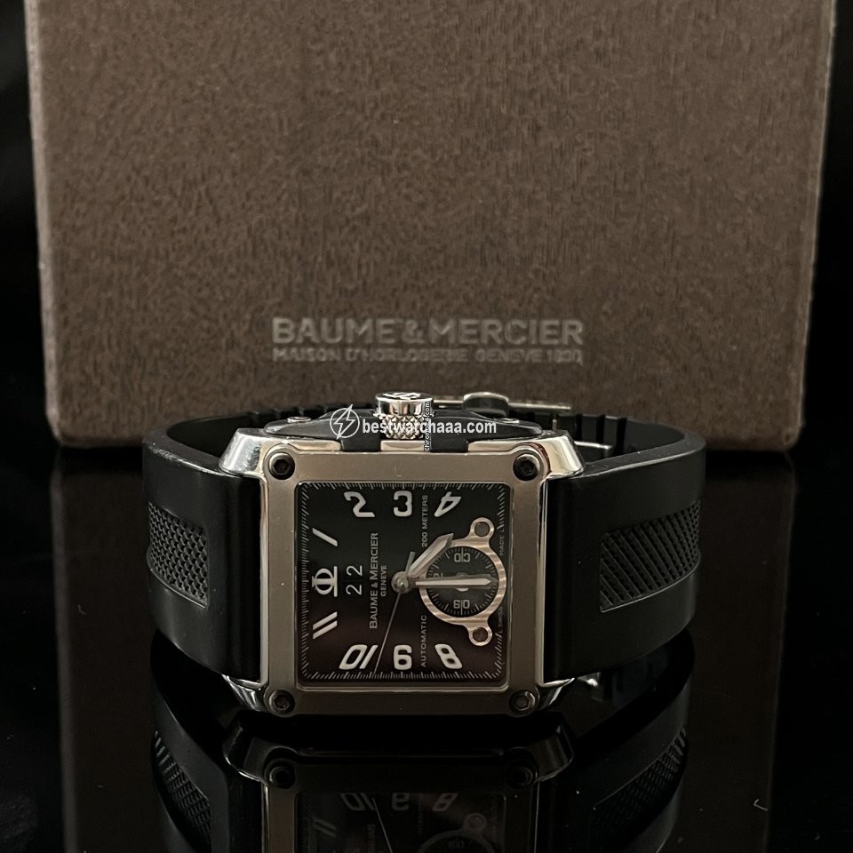 IMG_9081 Baume & Mercier Hampton Mens watch Unisex Automatic Steel Baume & Mercier Hampton square XL Dual Timer Replica 5