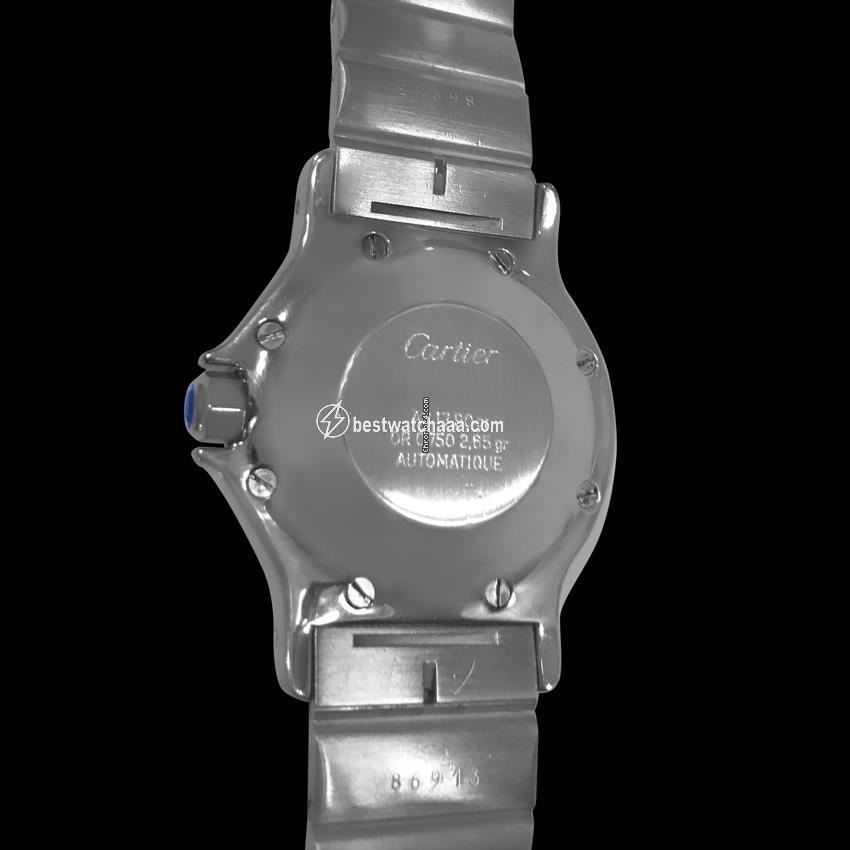 IMG_9081 Cartier Santos Mens watch Unisex Automatic Gold Steel 7641ST Replica 5