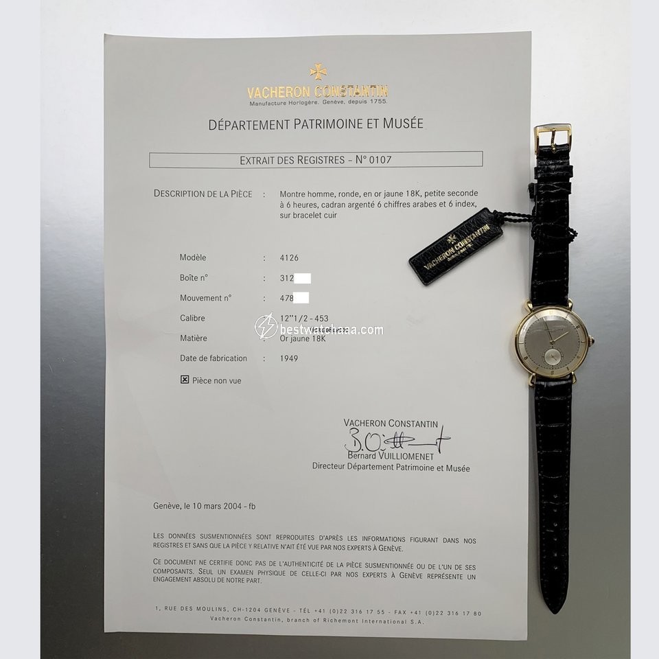 IMG_9081 Vacheron Constantin Mens watch Unisex Manual winding Yellow gold 4126 Replica 5