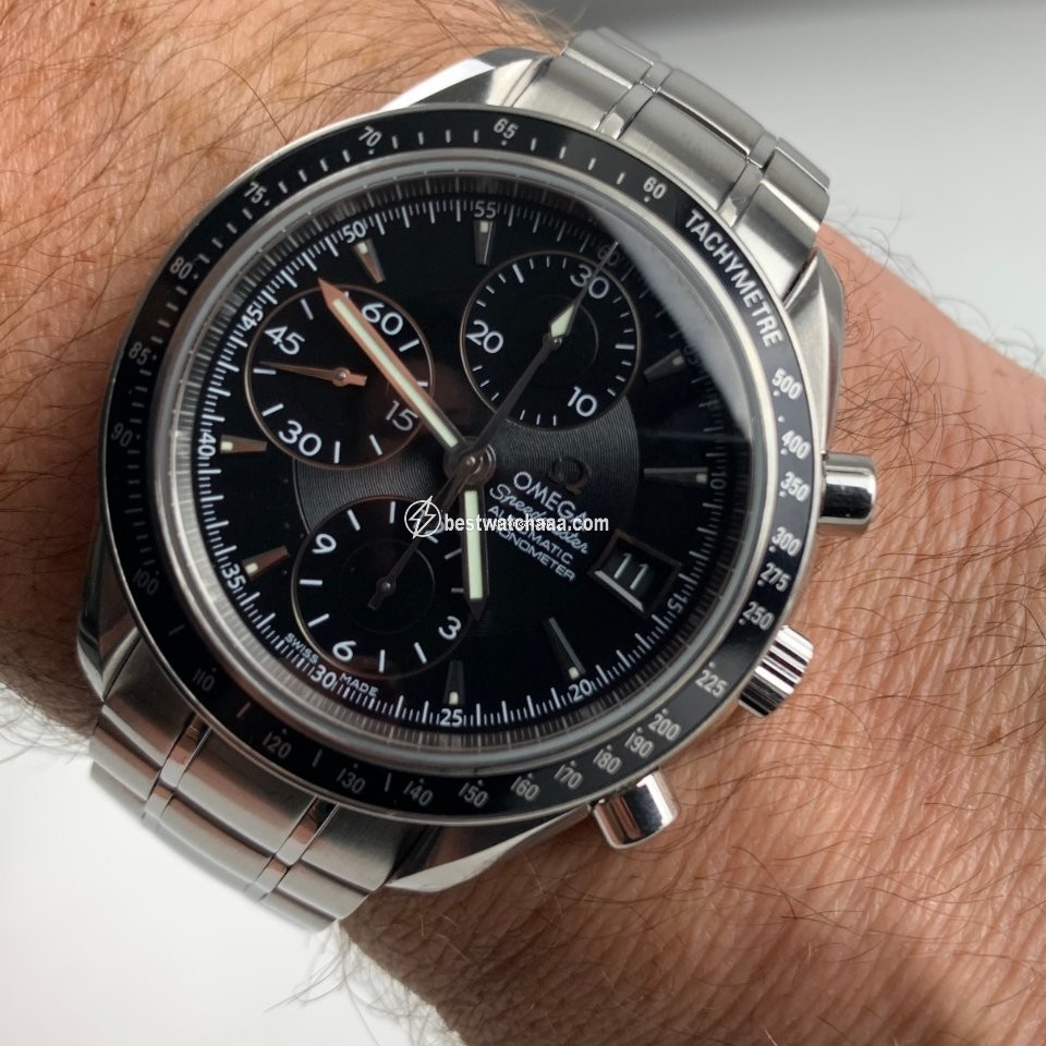 IMG_9081 Omega Speedmaster Date Mens watch Unisex Automatic Steel 32105000 Replica 5
