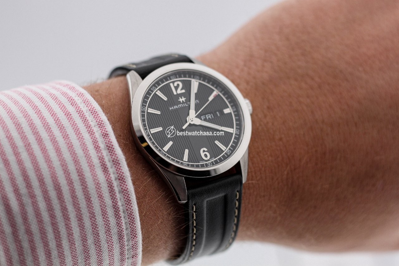 IMG_9081 Hamilton Broadway Mens watch Unisex Quartz Steel H43311735 Replica 5