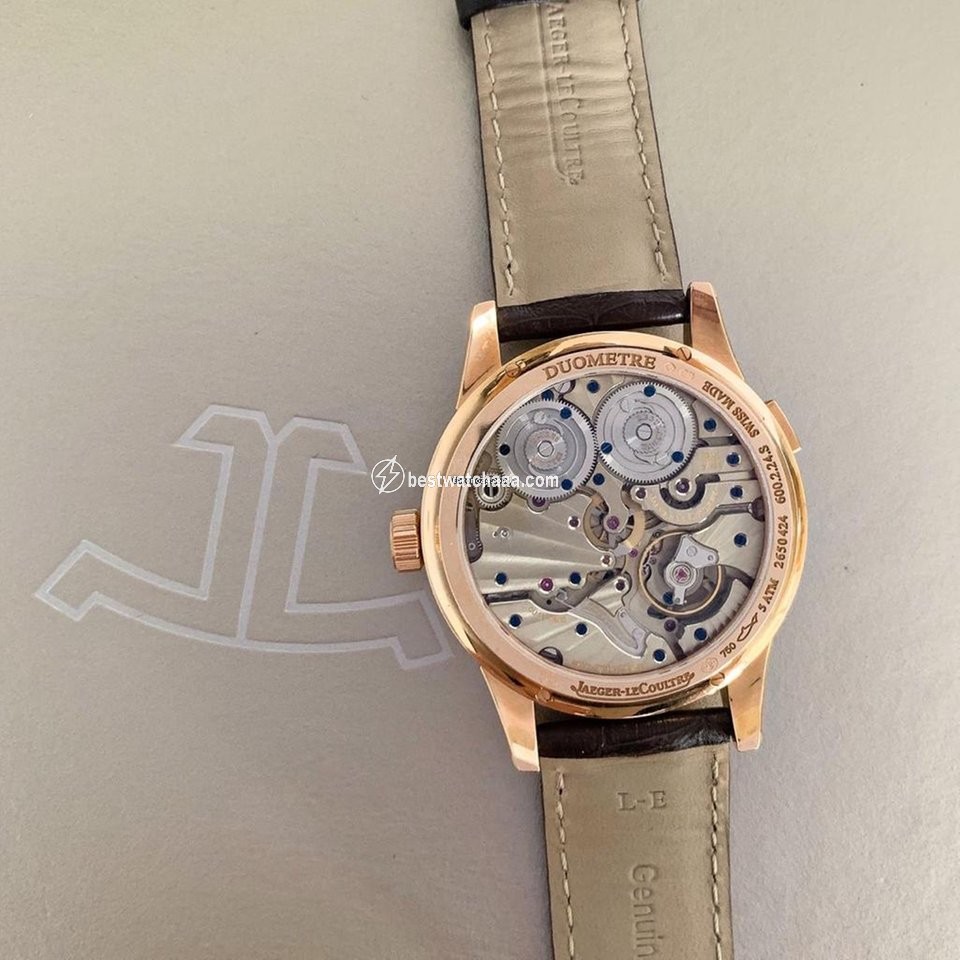 IMG_9081 Jaeger-LeCoultre Duometre Mens watch Unisex Manual winding Rose gold Q6042422 Replica 5