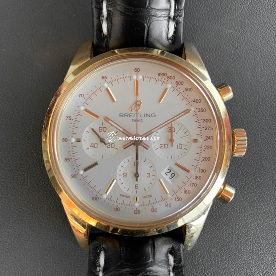 IMG_9081 Breitling Transocean Chronograph Mens watch Unisex Automatic Rose gold RB015212 G738 Replica 5